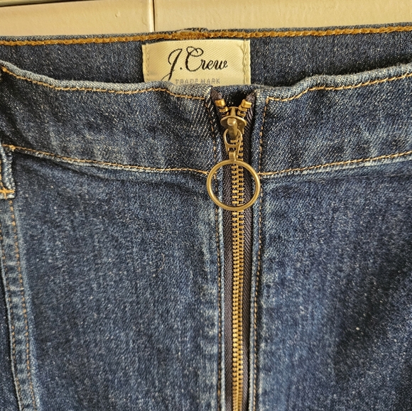 J.Crew zip up denim mini skirt Size 30 - Picture 2 of 5